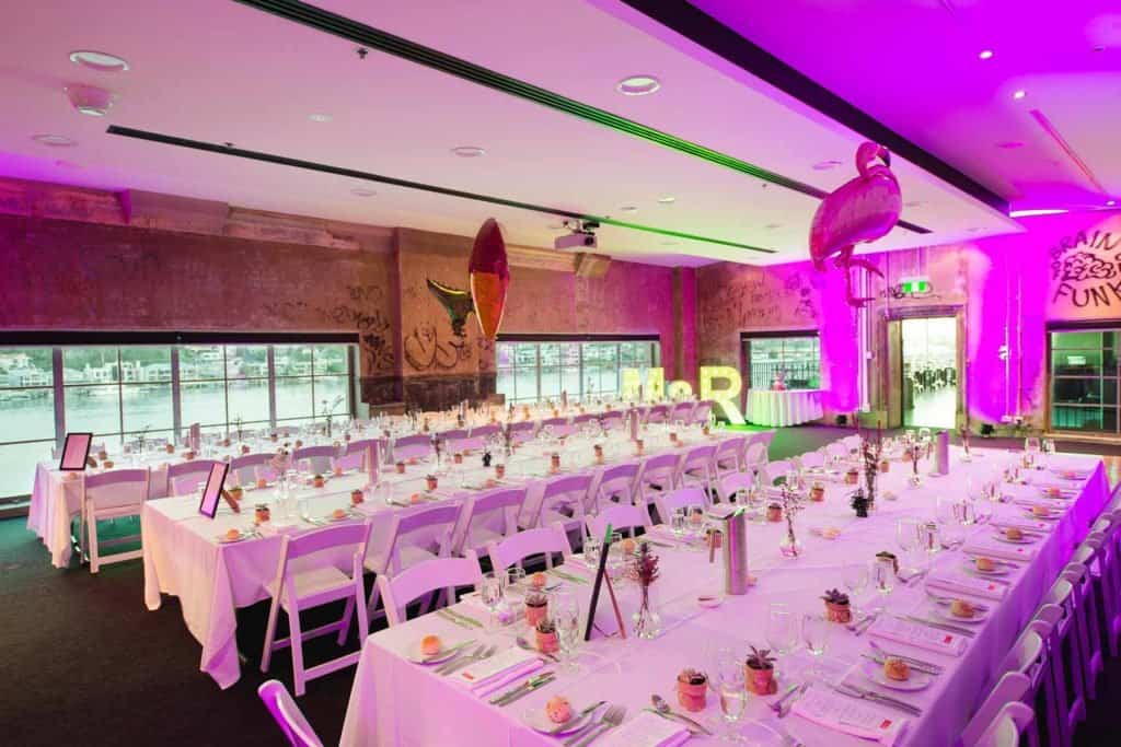 Brisbane wedding reception venue Powerhouse New Farm- tables