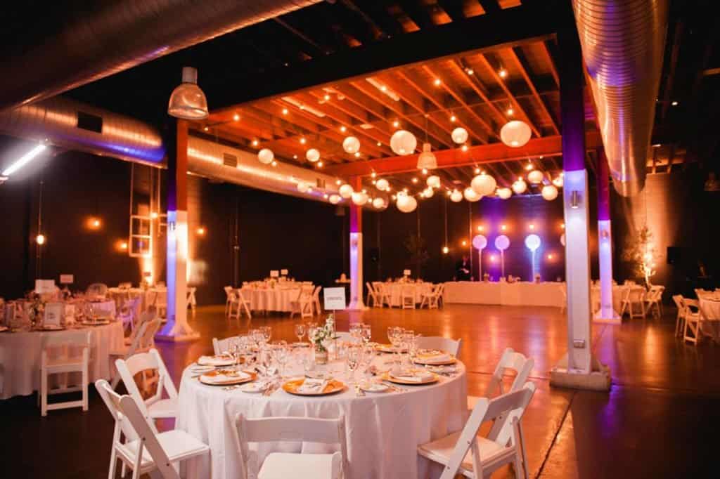 Brisbane Wedding Reception venue Lightspace - tables