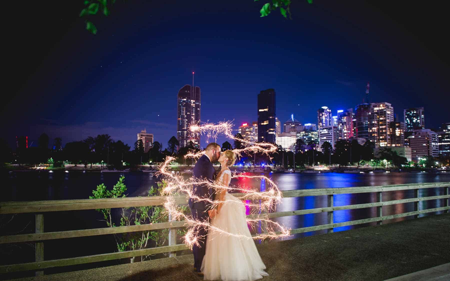 Brisbane Wedding Reception Venue Riverlife - sparkler fun