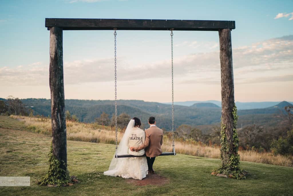 Preston Peak Winery Wedding swing