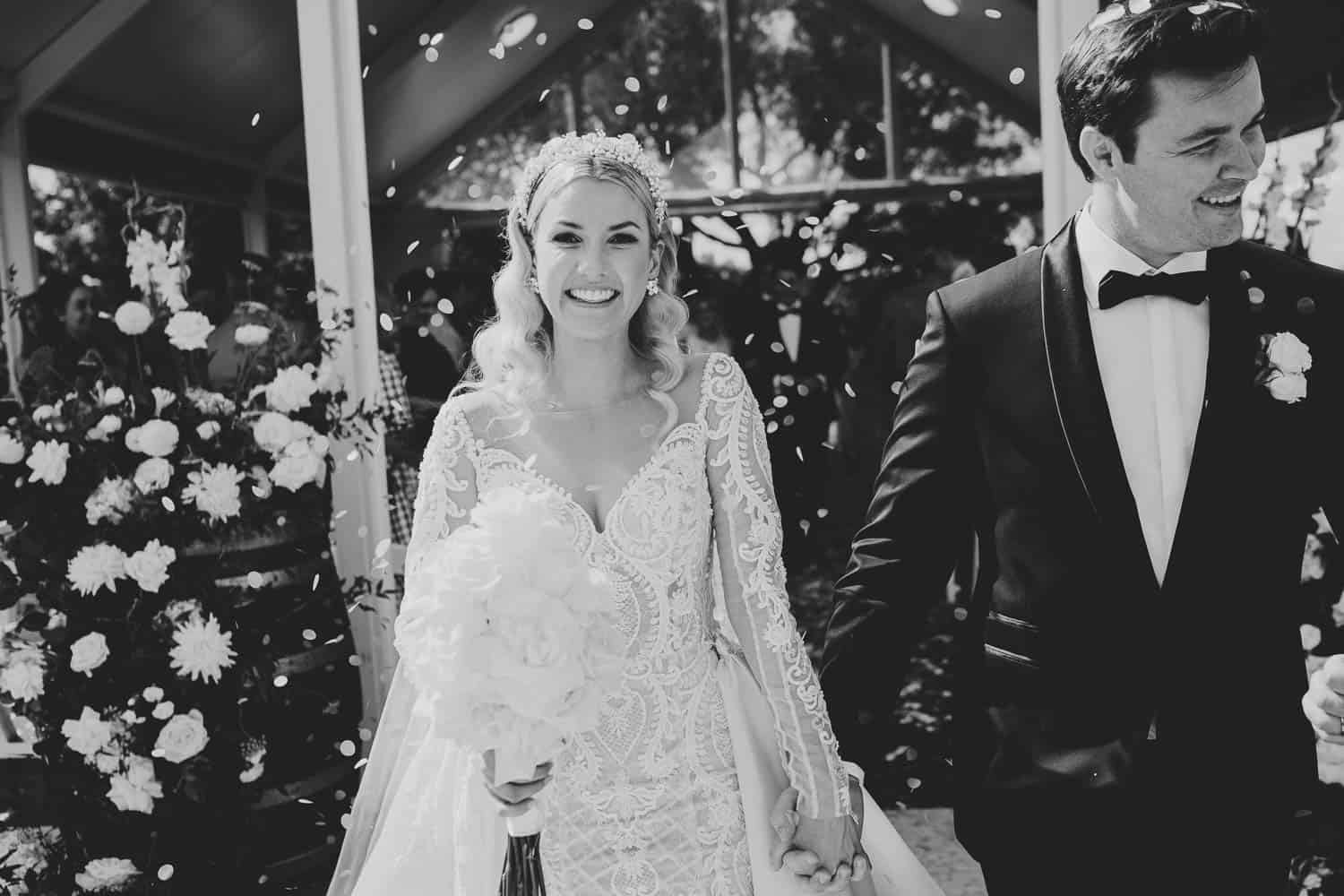 Photography of super happy Brisbane bride and groom after their wedding