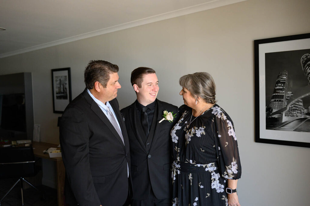 All Hallows Chapel Wedding - Groom parents