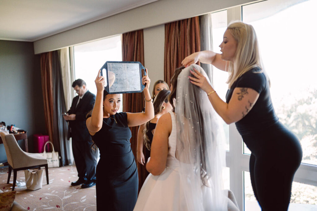 All Hallows Chapel Wedding - Bride details