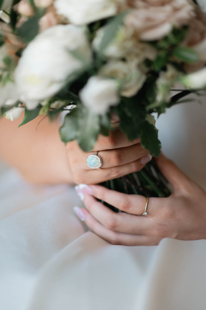 All Hallows Chapel Wedding - Bridal flowers