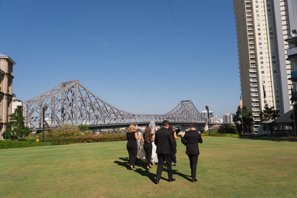 All Hallows Chapel Wedding - Bridge