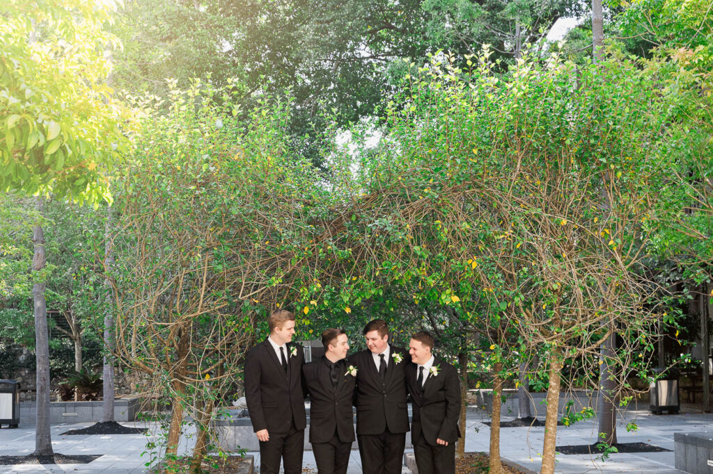 All Hallows Chapel Wedding - groomsmen