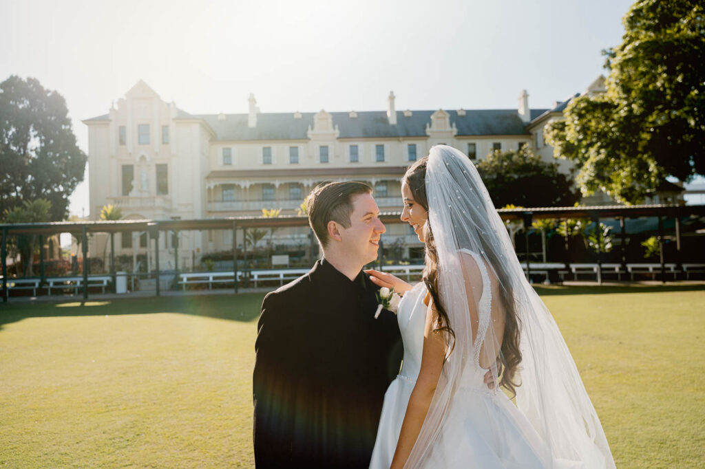 All Hallows Chapel Wedding - Bride & groom