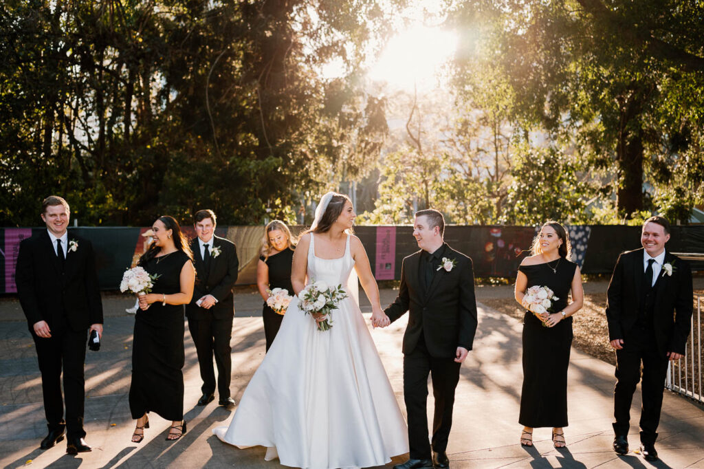 All Hallows Chapel Wedding - Bride & groom fun