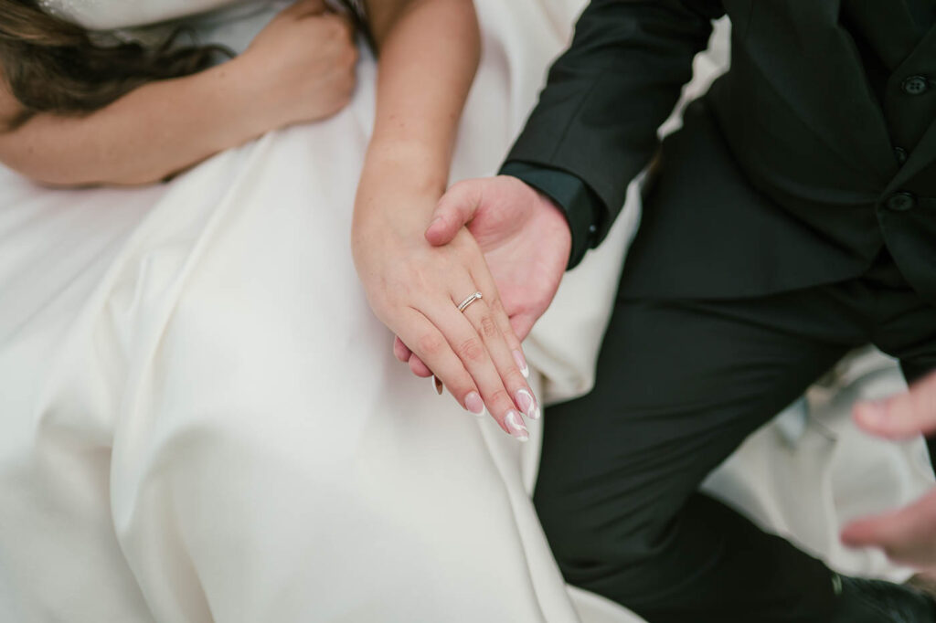 All Hallows Chapel Wedding - Bride & groom