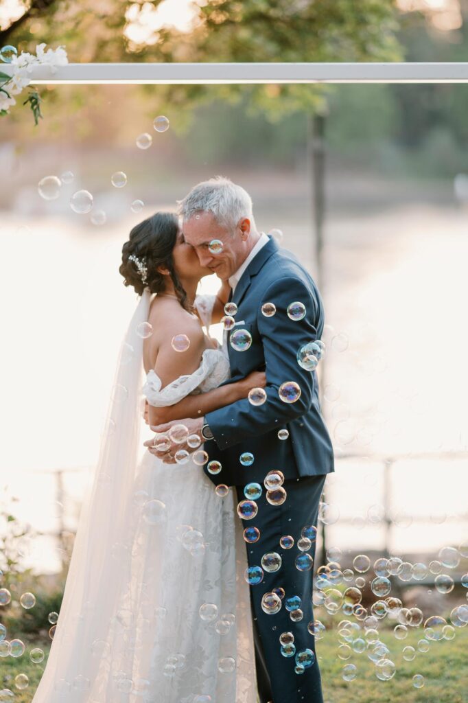 Riverlife wedding photographer - bubbles