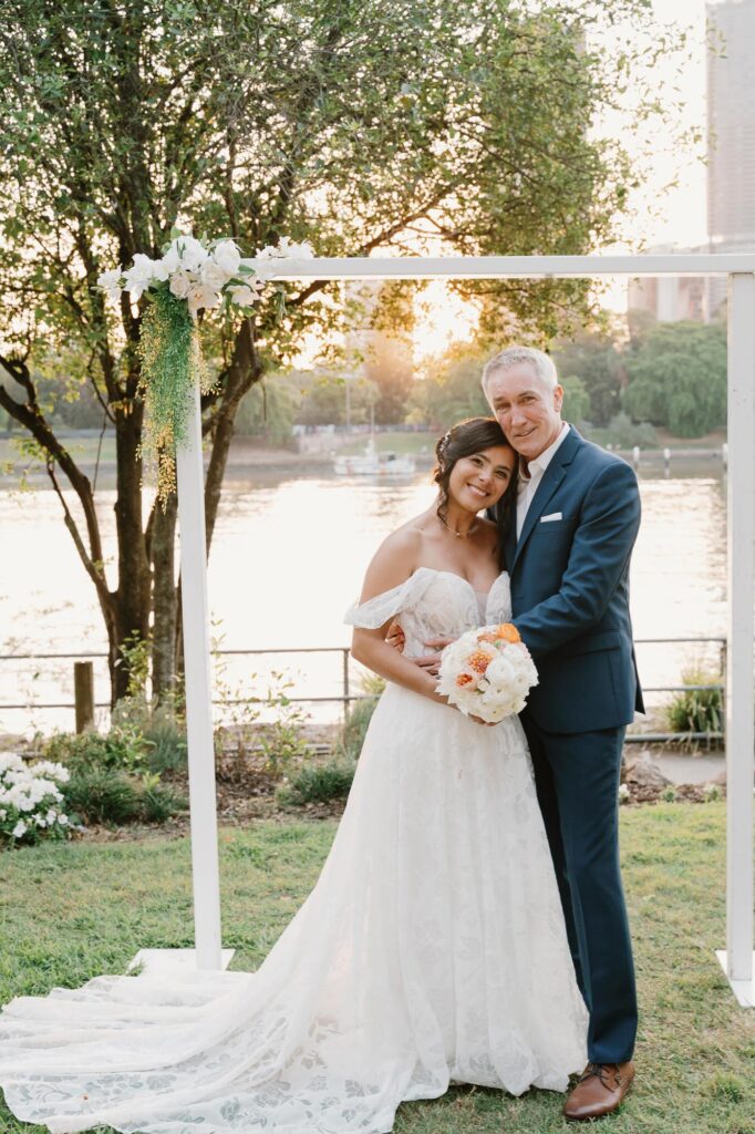 Riverlife wedding photographer - bride and groom