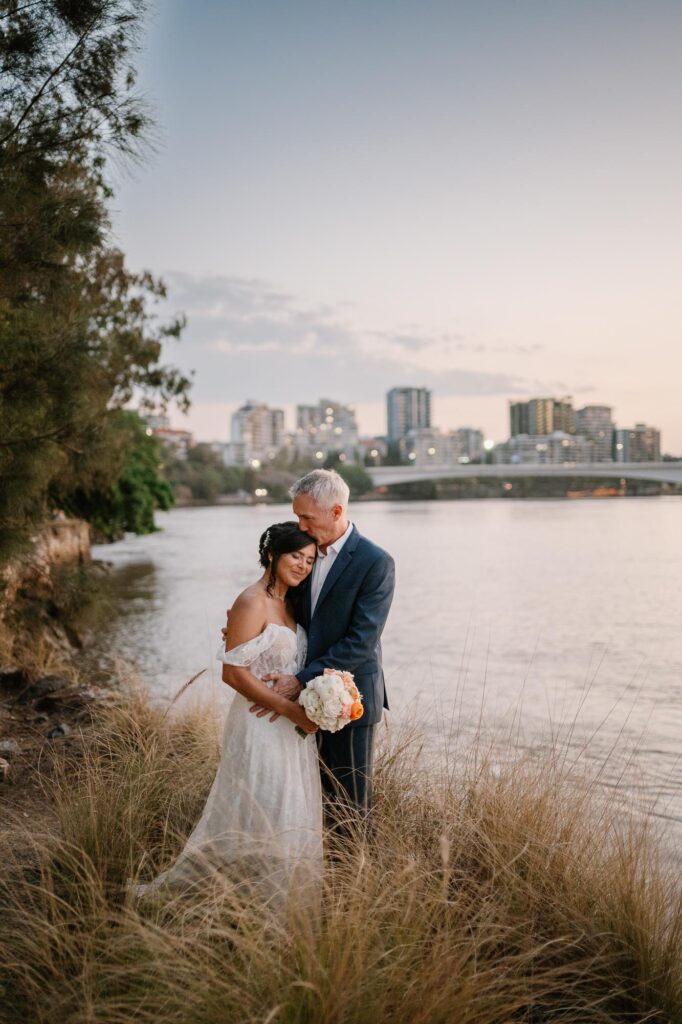 Riverlife wedding photographer - bride and groom