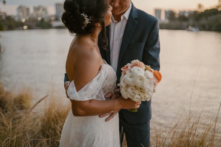 Riverlife wedding photographer - bride and groom