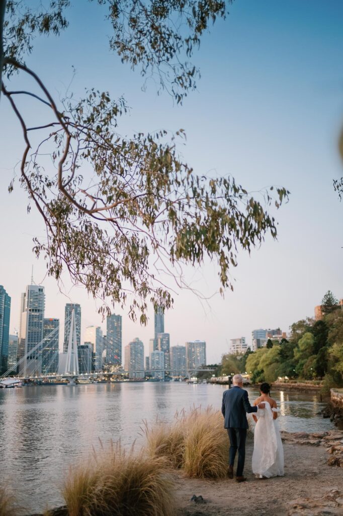 Riverlife wedding photographer - bride and groom