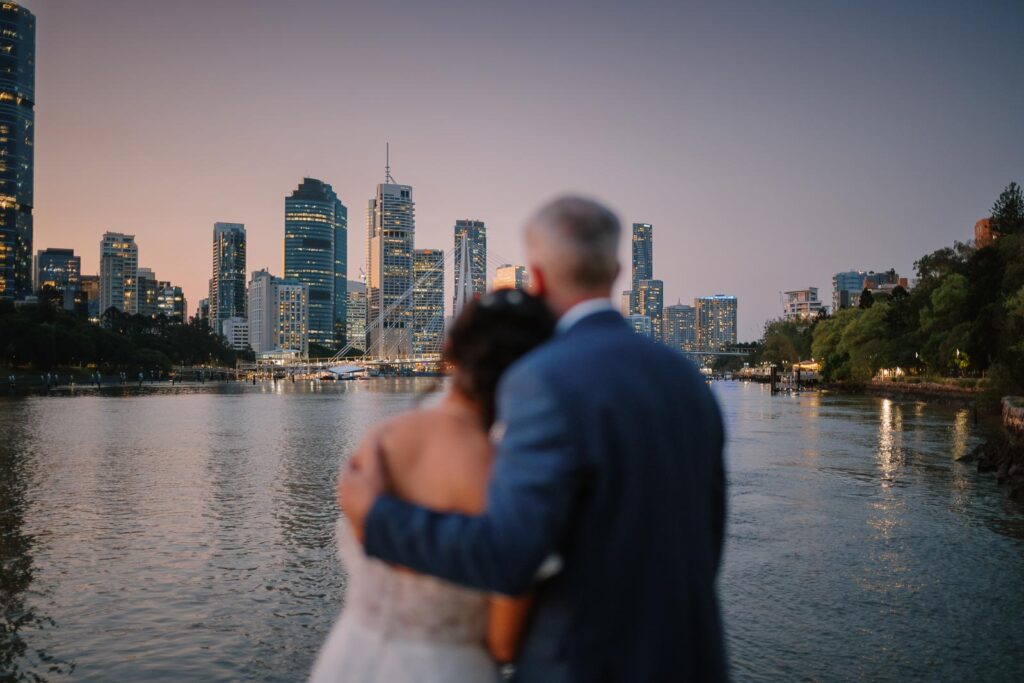 Riverlife wedding photographer - bride and groom