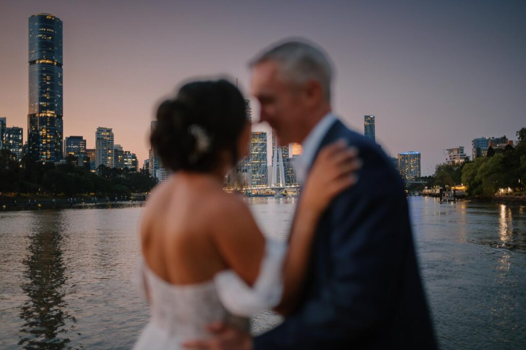 Riverlife wedding photographer - bride and groom